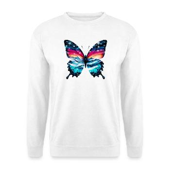 Schmetterling - Unisex Pullover - Weiß - Vorne