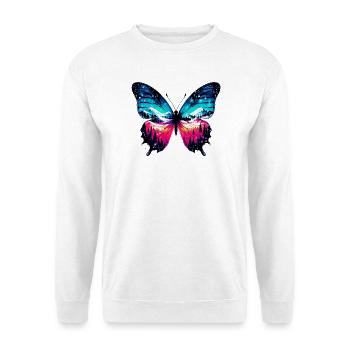 Schmetterling - Unisex Pullover - Weiß - Vorne