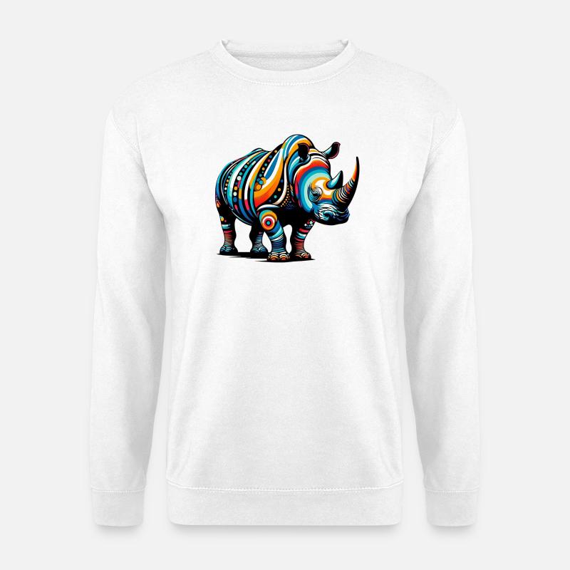 Nashorn - Unisex Pullover - Weiß
