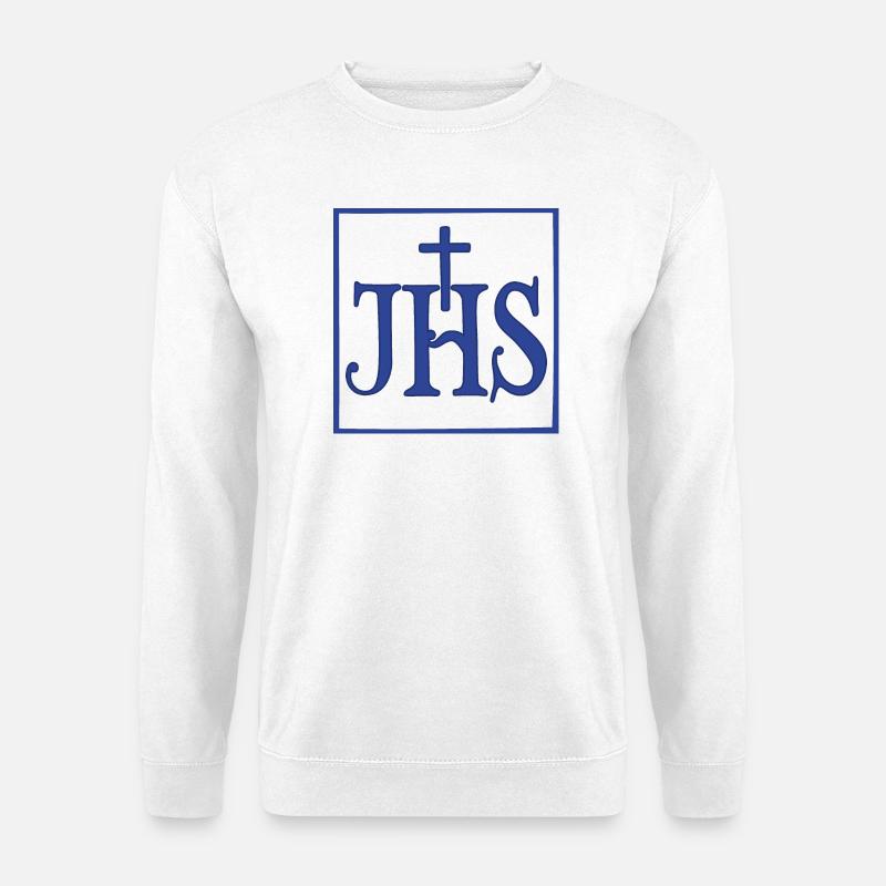 Iesus Hominum Salvator - Unisex Pullover - Weiß