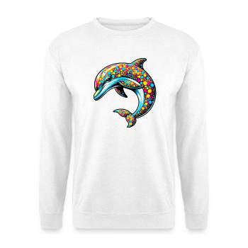 Delfin - Unisex Pullover - Weiß - Vorne