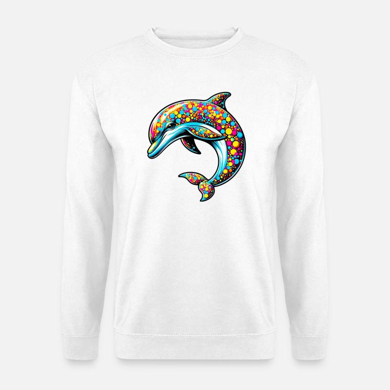 Delfin - Unisex Pullover - Weiß