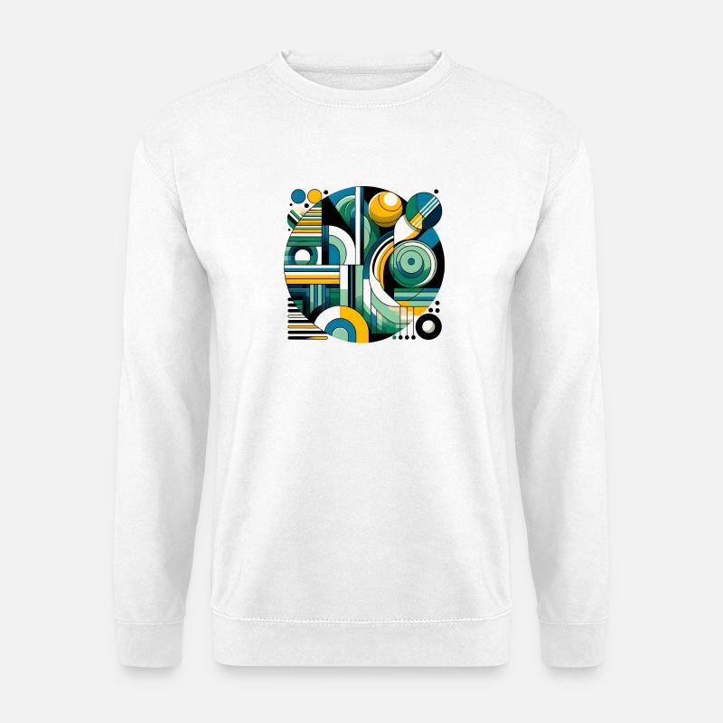 Neon Geometry — Retro Pulse - Unisex Pullover - Weiß