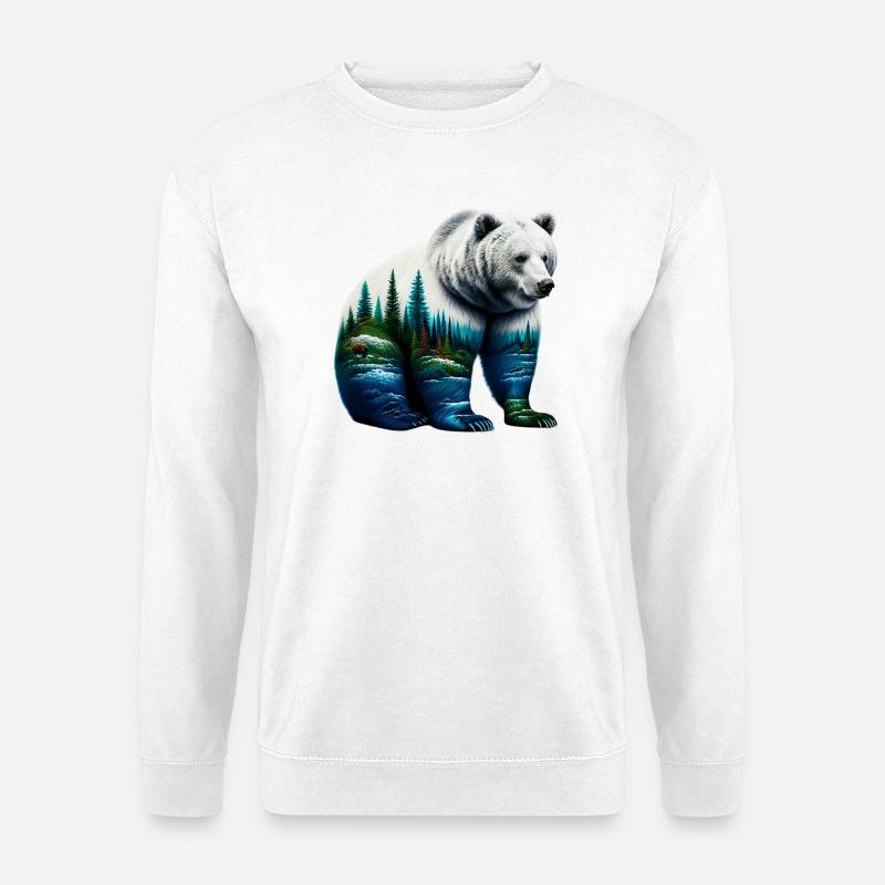 Bär - Unisex Pullover - Weiß