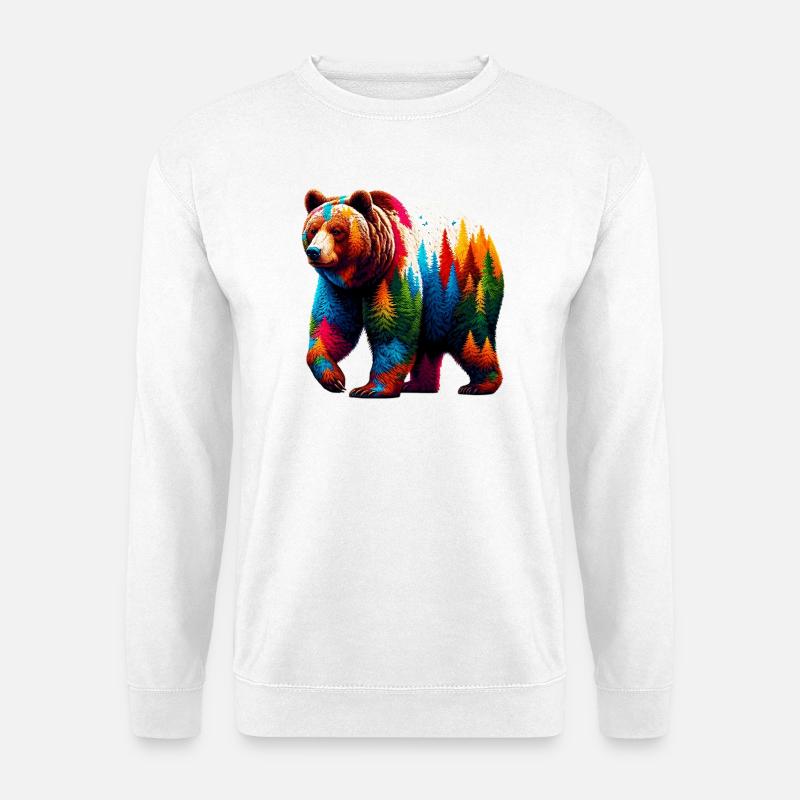 Bär - Unisex Pullover - Weiß