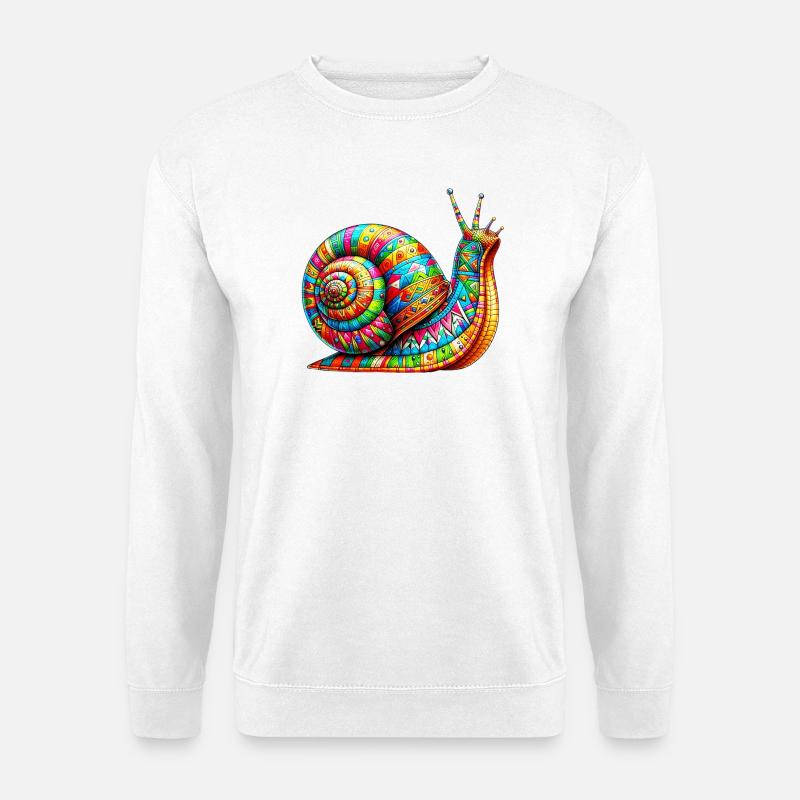 Schnecke - Unisex Pullover - Weiß