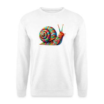 Schnecke - Unisex Pullover - Weiß - Vorne
