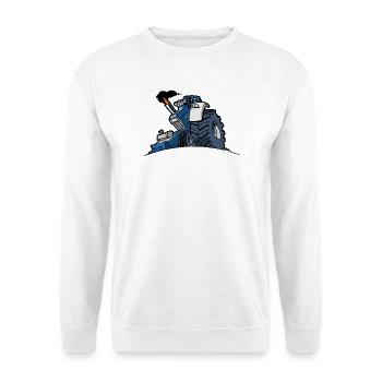 1293 DRAWSMALL BLEU - Sweat-shirt Unisexe - blanc - Devant