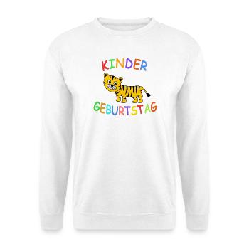 Kindergeburtstag mit Tiger - Unisex Pullover - Weiß - Vorne