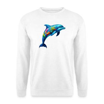 Dauphin - Sweat-shirt Unisexe - blanc - Devant