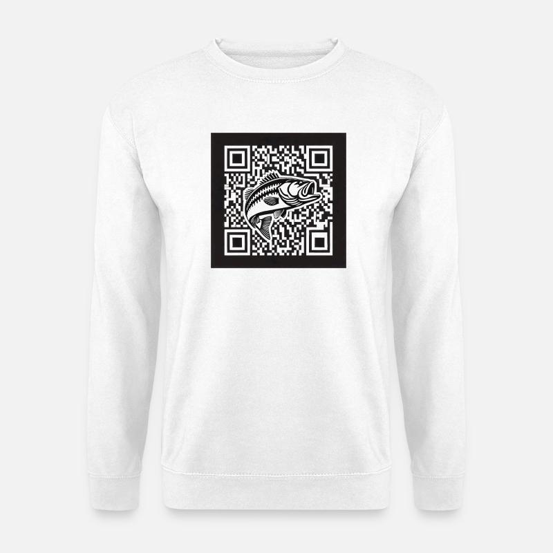 Design de code QR Perch - Sweat-shirt Unisexe - blanc