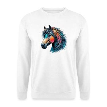 Cheval - Sweat-shirt Unisexe - blanc - Devant