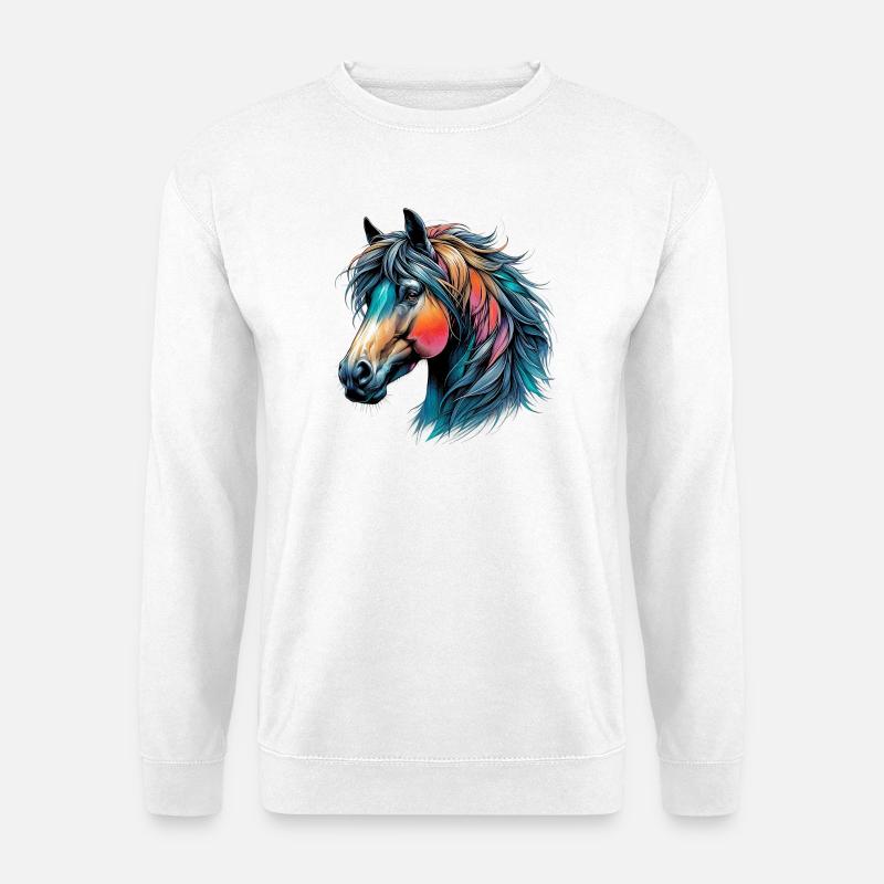 Pferd - Unisex Pullover - Weiß