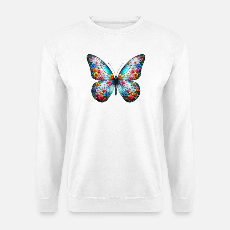 Schmetterling - Unisex Pullover - Weiß