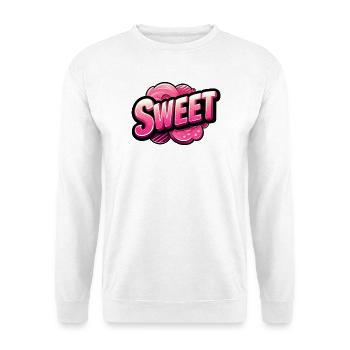 Verspieltes Frucht-Design mit Pinkakzenten - Unisex Pullover - Weiß - Vorne