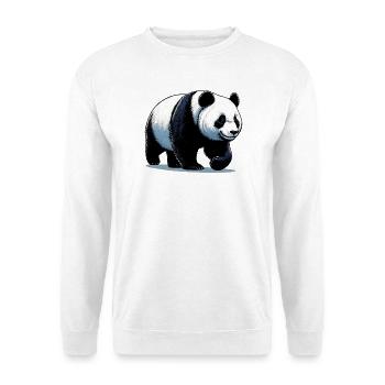 Panda - Unisex Pullover - Weiß - Vorne