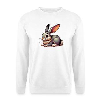 Rabbit - Unisex Sweatshirt - white - Front