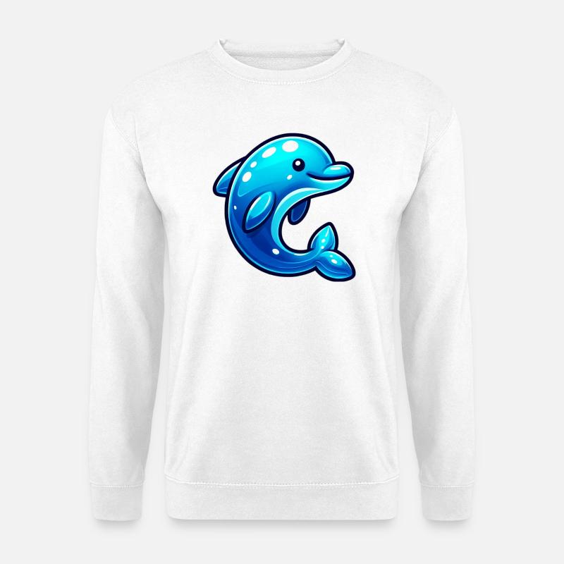 Delfin - Unisex Pullover - Weiß