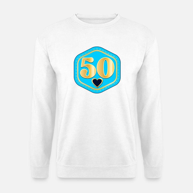 ZAHL 50 - FÜNFZIG WERDEN - Unisex Pullover - Weiß