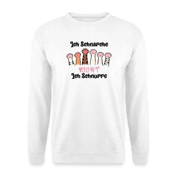 Lustiger Spruch Ich Schnarche nicht, ich schnurre - Unisex Pullover - Weiß - Vorne