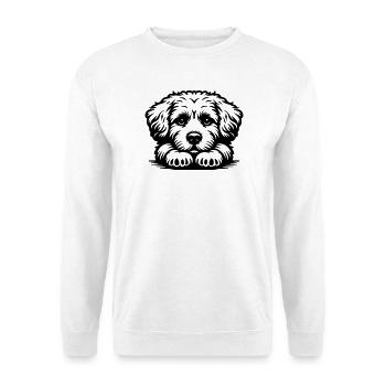Tête bolognaise avec pattes - Sweat-shirt Unisexe - blanc - Devant