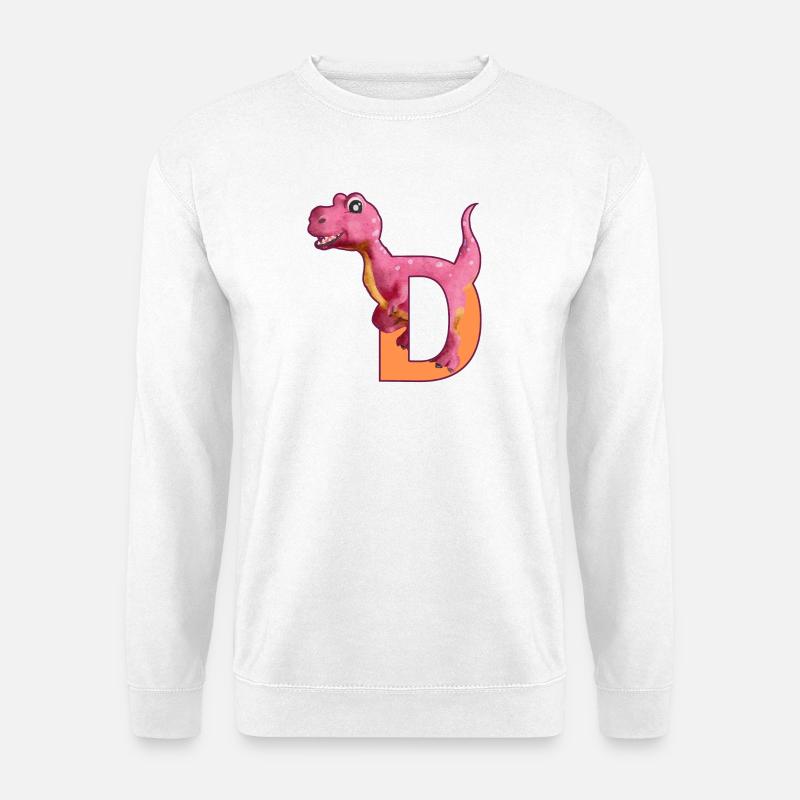 D - DINOSAUR, customizable - Unisex Sweatshirt - white