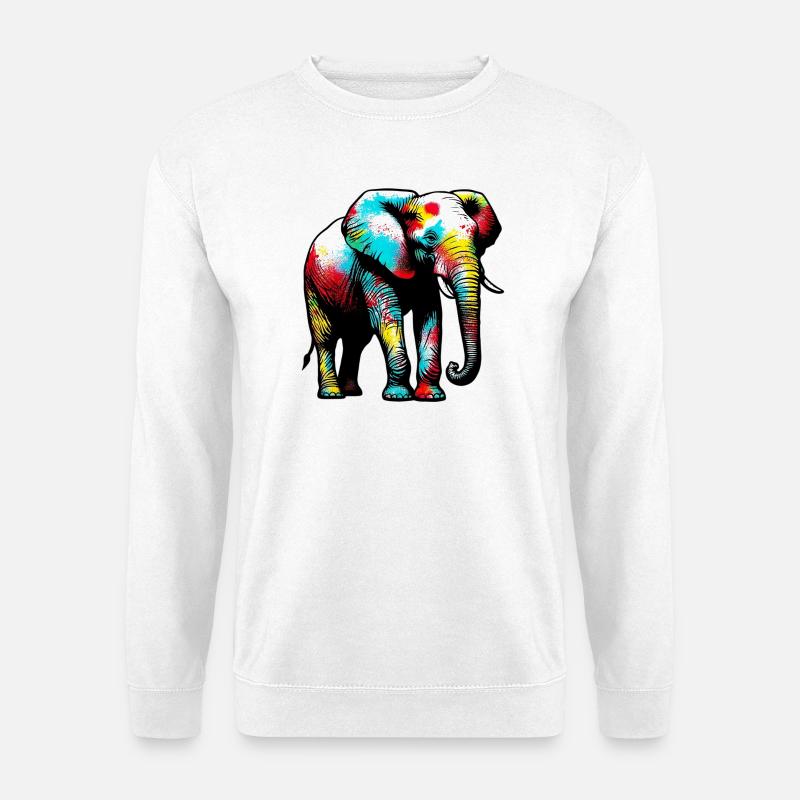 Elefant - Unisex Pullover - Weiß