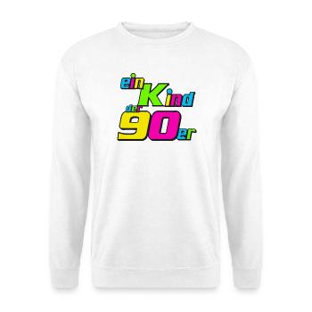 Fête des années 90 , Soirée à thème , Enfant des années 90 (25) - Sweat-shirt Unisexe - blanc - Devant