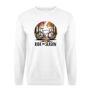 Scène de route cyclable d’automne - Sweat-shirt Unisexe - blanc - Devant