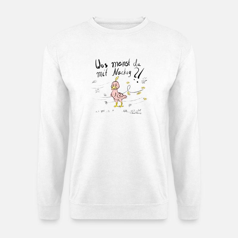 Ein Mausender Vogel im Herbstwind in Farbe - Unisex Pullover - Weiß