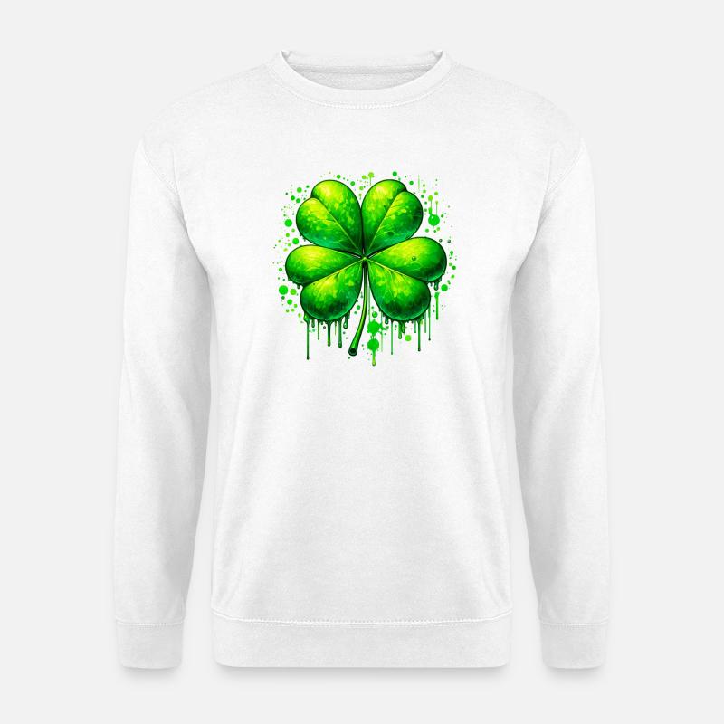 Four-leaf clover - Unisex Sweatshirt - white