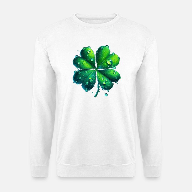 Four-leaf clover - Unisex Sweatshirt - white