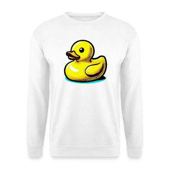 Ente Ente Ente Ente Ente - Unisex Pullover - Weiß - Vorne