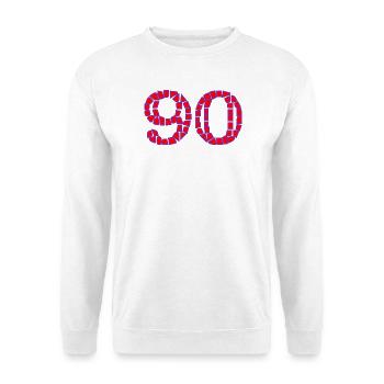 90. 90 ANS. 90e ANNIVERSAIRE. ANNIVERSAIRE 90 ANS. - Sweat-shirt Unisexe - blanc - Devant