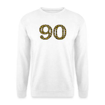 90. 90 ANS. 90e ANNIVERSAIRE. ANNIVERSAIRE 90 ANS. - Sweat-shirt Unisexe - blanc - Devant