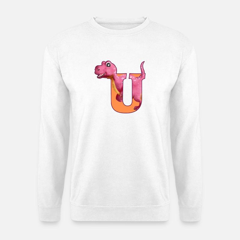 U - DINOSAUR, customizable - Unisex Sweatshirt - white