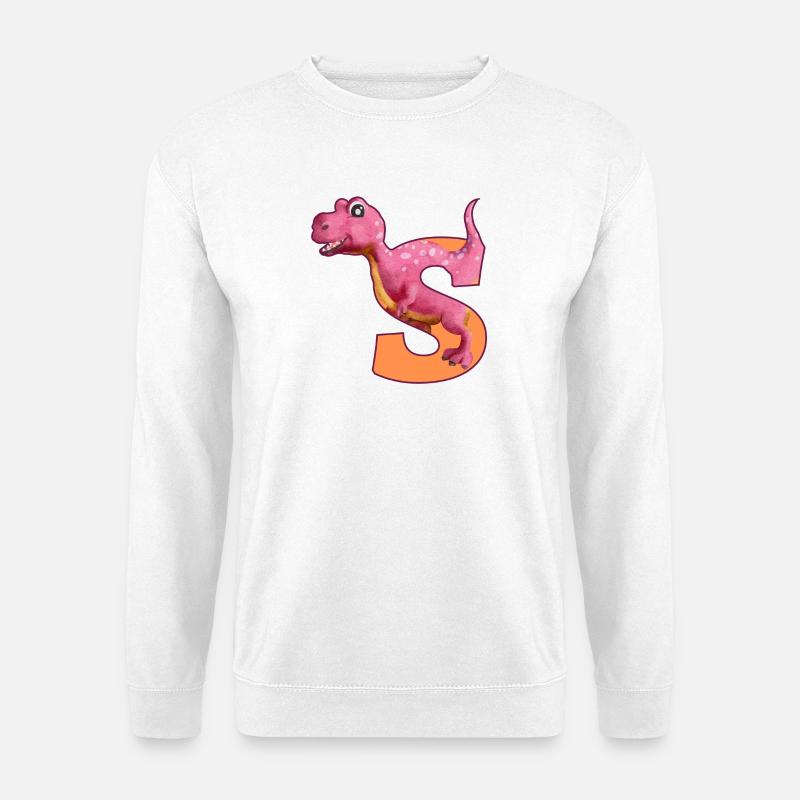 S - DINOSAURIER, Personalisierbar - Unisex Pullover - Weiß