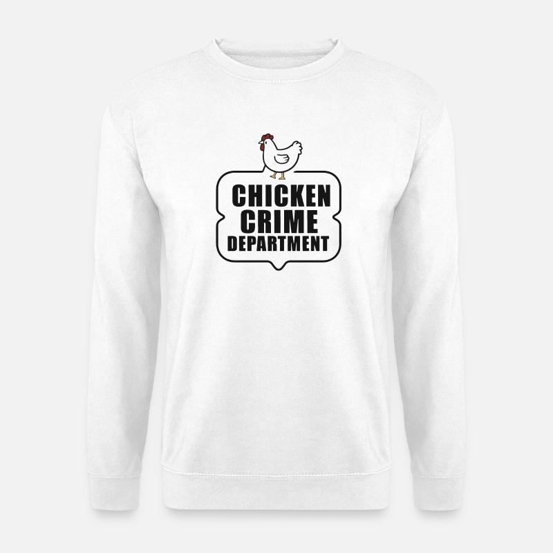 Chicken Crime Department Badge - Unisex Pullover - Weiß
