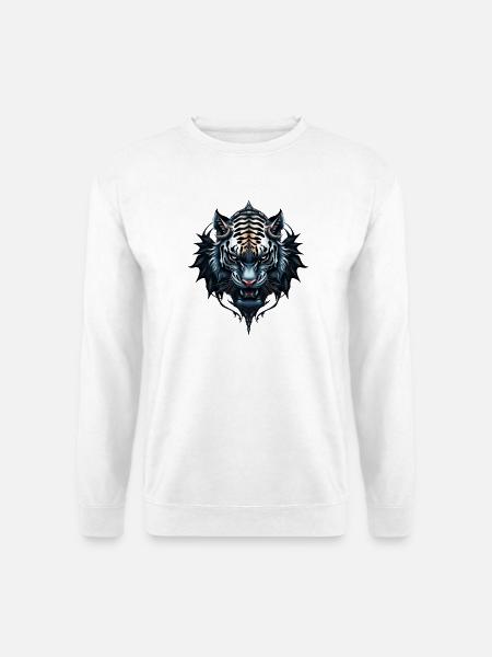 Die Kraft und Anmut des Tigers. - Unisex Pullover - Weiß
