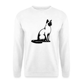 Siamkatze - Unisex Pullover - Weiß - Vorne