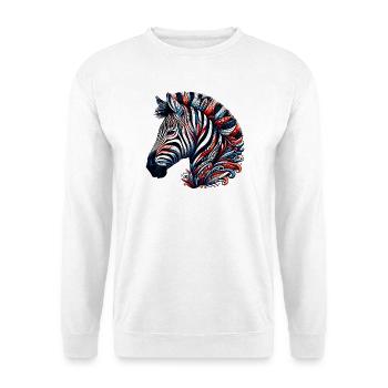 Zebra - Unisex Pullover - Weiß - Vorne