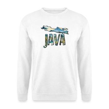 Aquarell Landkarte Java - Unisex Pullover - Weiß - Vorne