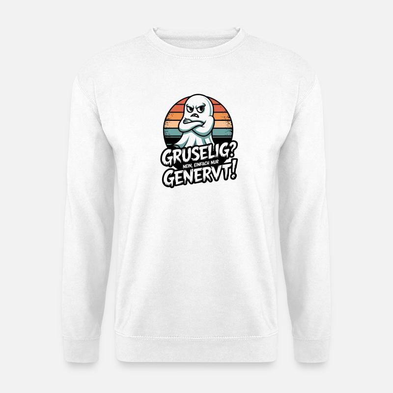 Genervter Geist Gruselige Wut - Unisex Pullover - Weiß