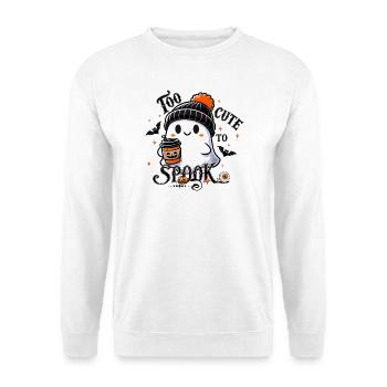 cooler Geist mit Pudelmütze & Pumpkin Spice Latte - Unisex Pullover - Weiß - Vorne