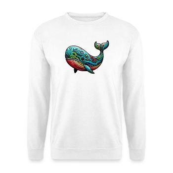 Wal - Unisex Pullover - Weiß - Vorne - Alina (178cm) & Michal (187cm)