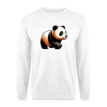 Panda - Unisex Pullover - Weiß - Vorne