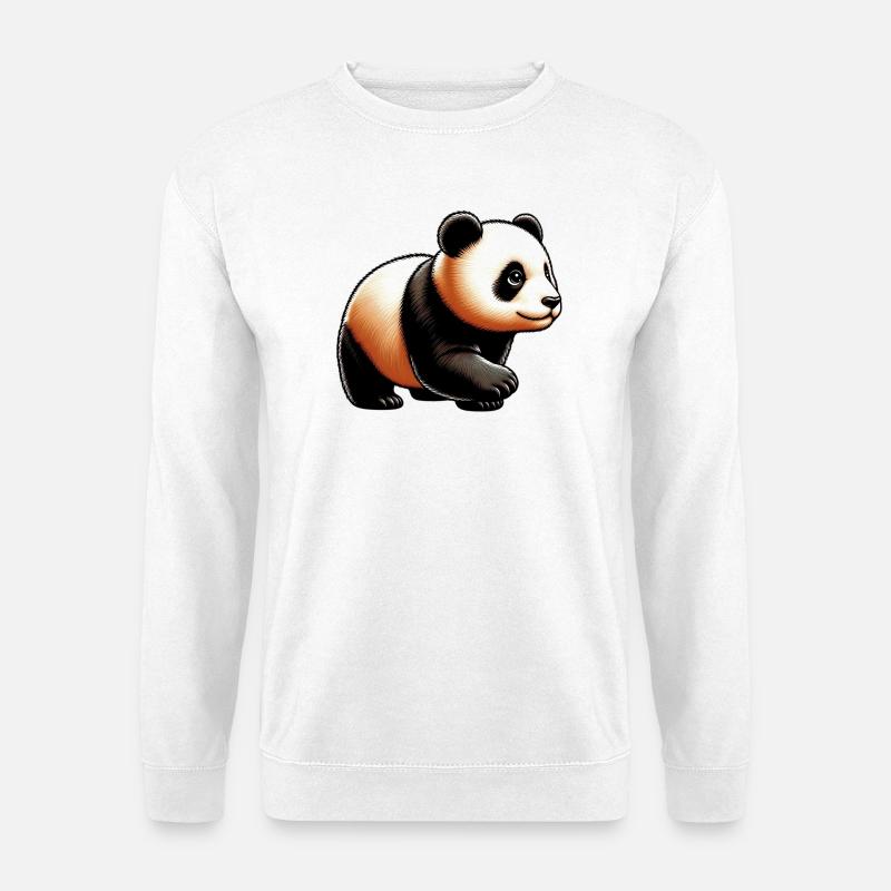 Panda - Unisex Pullover - Weiß