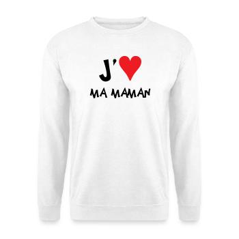 J'aime ma maman - Fête des Mères - Sweat-shirt Unisexe - blanc - Devant