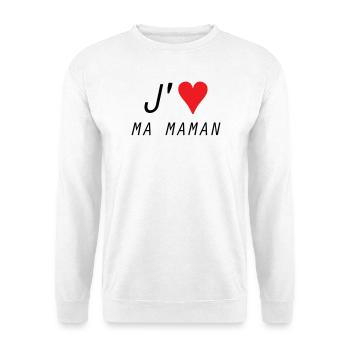 J'aime ma maman - Fête des Mères - Sweat-shirt Unisexe - blanc - Devant