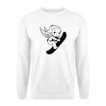 Snowboard Angel - Unisex Sweatshirt - white - Front